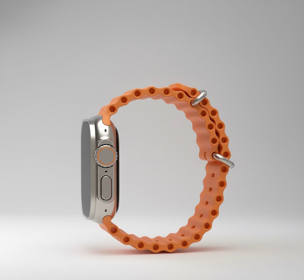 Smart Ultra Watch (Metal Body, Multiple Straps – Orange, Black & Green & blue) | AMOLED Display, Fitness & Health Tracker