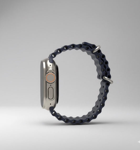 Smart Ultra Watch (Metal Body, Multiple Straps – Orange, Black & blue etc) | AMOLED Display, Fitness & Health Tracker