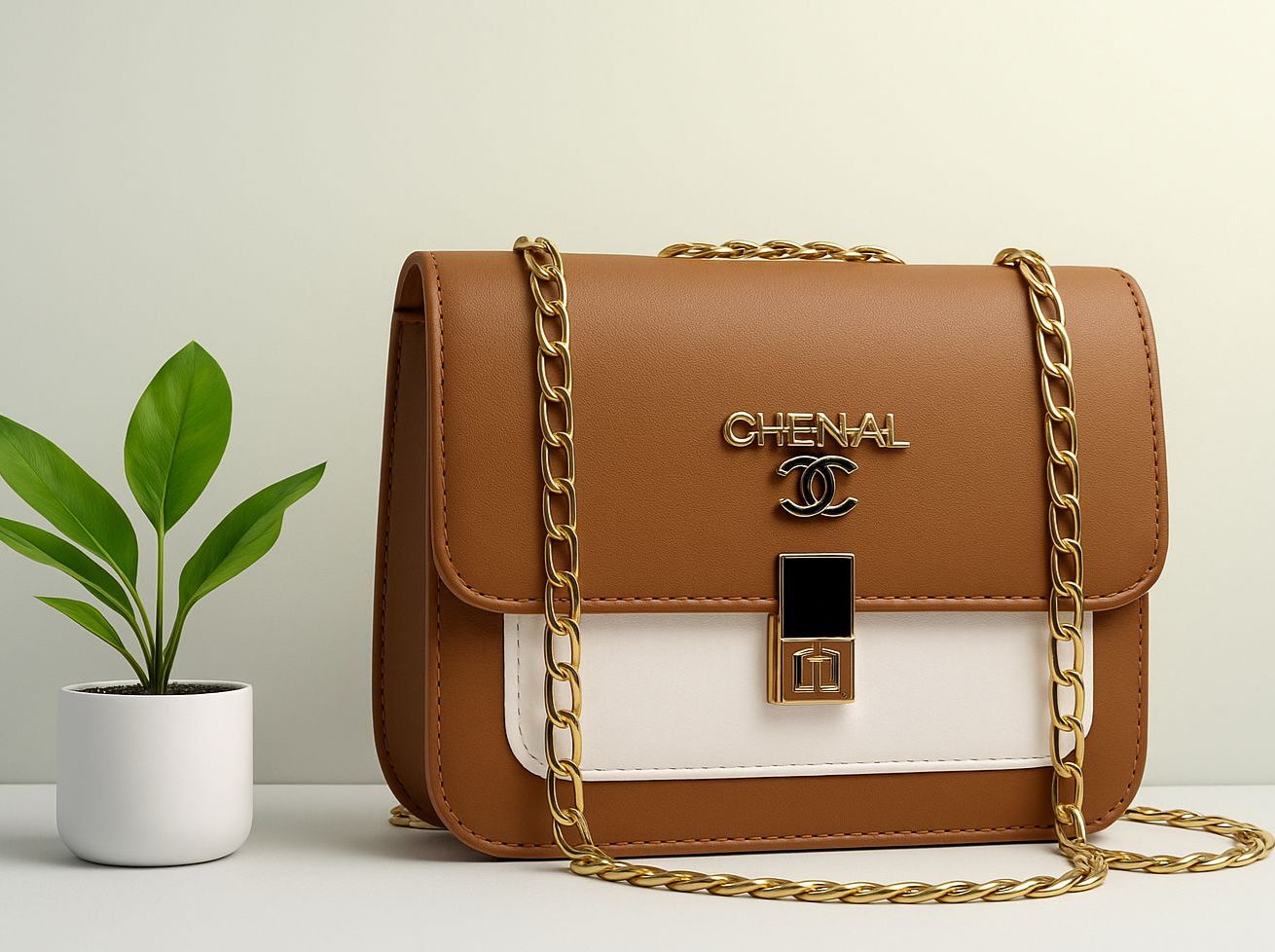 Stylish Frout Lock Long Chian Box For Girls.