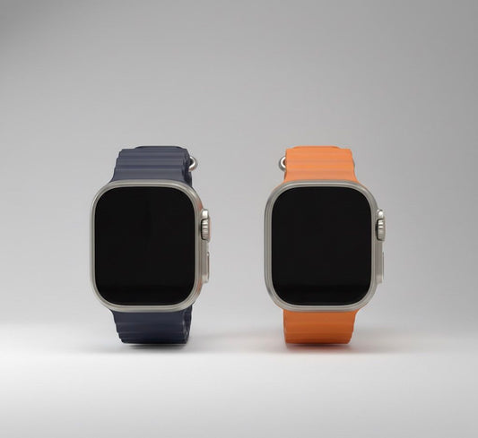 Smart Ultra Watch (Metal Body, Multiple Straps – Orange, Black & Green & blue) | AMOLED Display, Fitness & Health Tracker