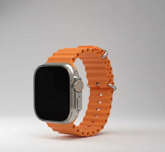 Smart Ultra Watch (Metal Body, Multiple Straps – Orange, Black & Green & blue) | AMOLED Display, Fitness & Health Tracker